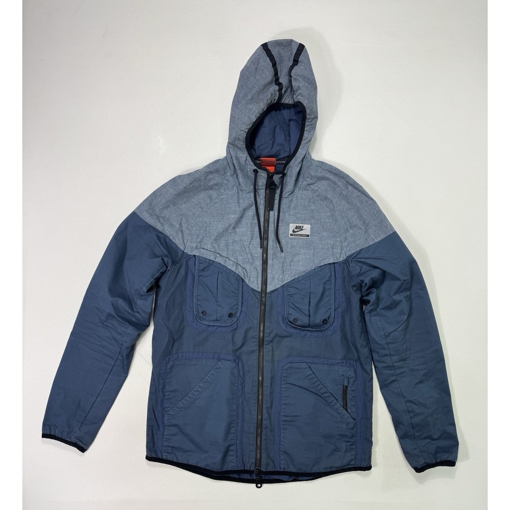 Nike International Windrunner Hooded Jacket Blue 831130-464 Men’s Small Full Zip